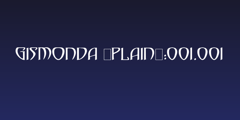 Gismonda [Plain]:001.001 Social Header