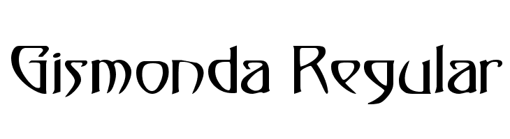Gismonda Regular  Free Fonts Download