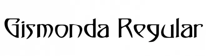 Gismonda Regular  Скачать бесплатные шрифты