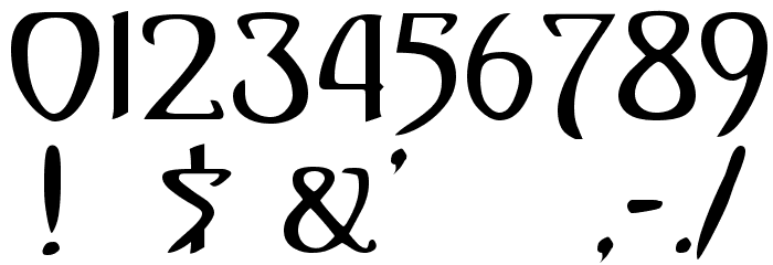 Gismonda Regular Font OTHER CHARS