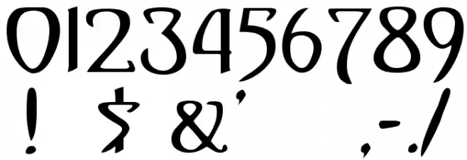 Gismonda Regular Font OTHER CHARS