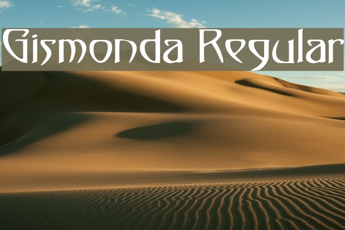 Gismonda Regular Font examples