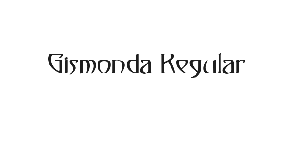 Gismonda Regular Logo