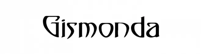 Gismonda  नि: शुल्क फ़ॉन्ट्स डाउनलोड