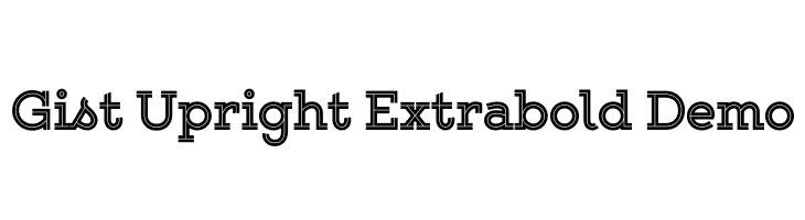 Gist Upright Extrabold Demo Font