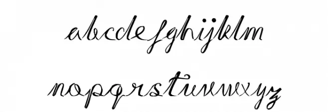 Gita Script Шрифта строчной