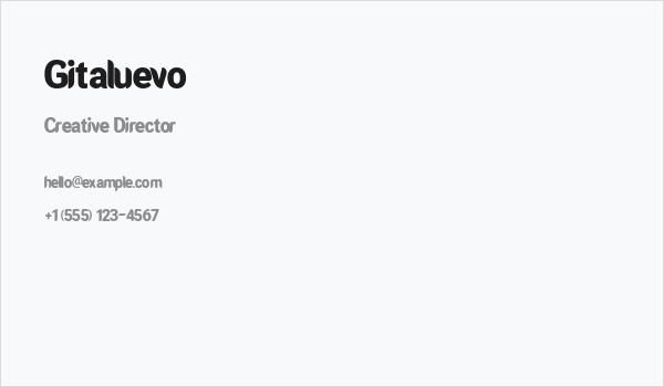 Gitaluevo Business Card