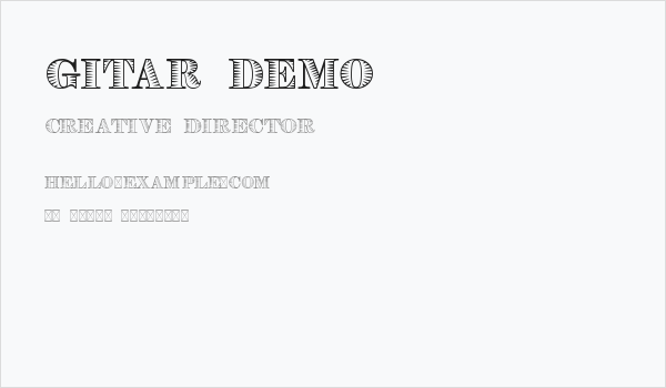 Gitar Demo Business Card