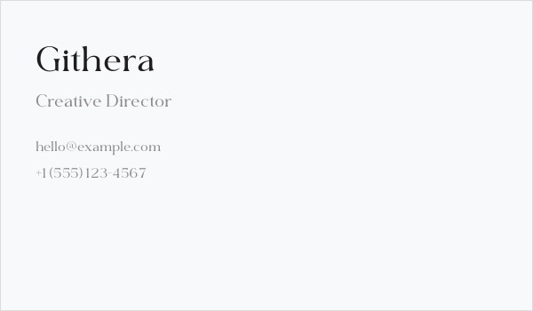 Githera Business Card