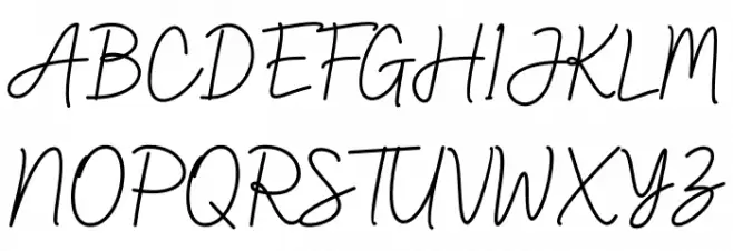 Gittany Signature Schriftart Groß