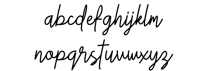 Gittany Signature Font LOWERCASE