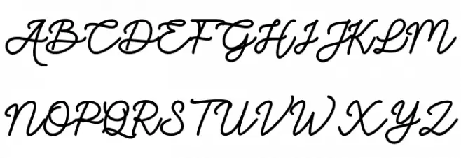 Gittelsy Font UPPERCASE