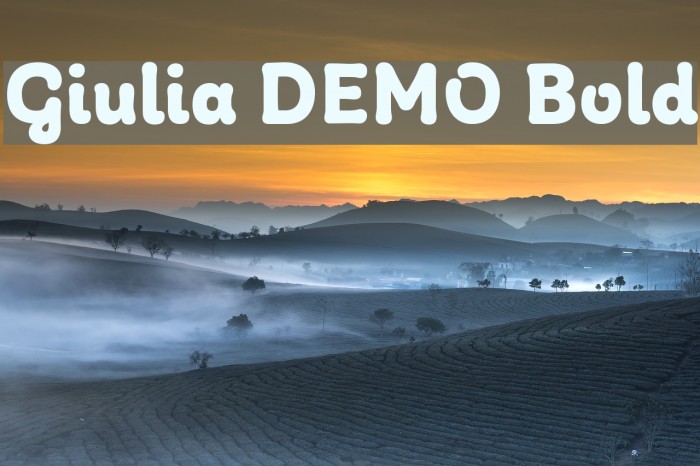 Giulia DEMO Bold Font examples