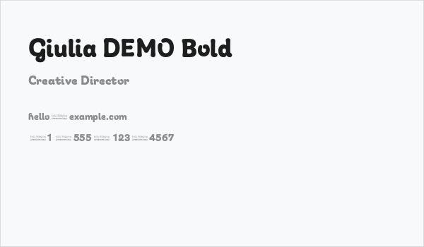 Giulia DEMO Bold Business Card