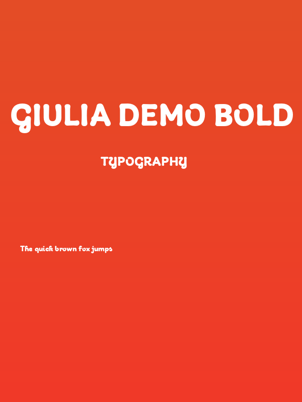 Giulia DEMO Bold Poster