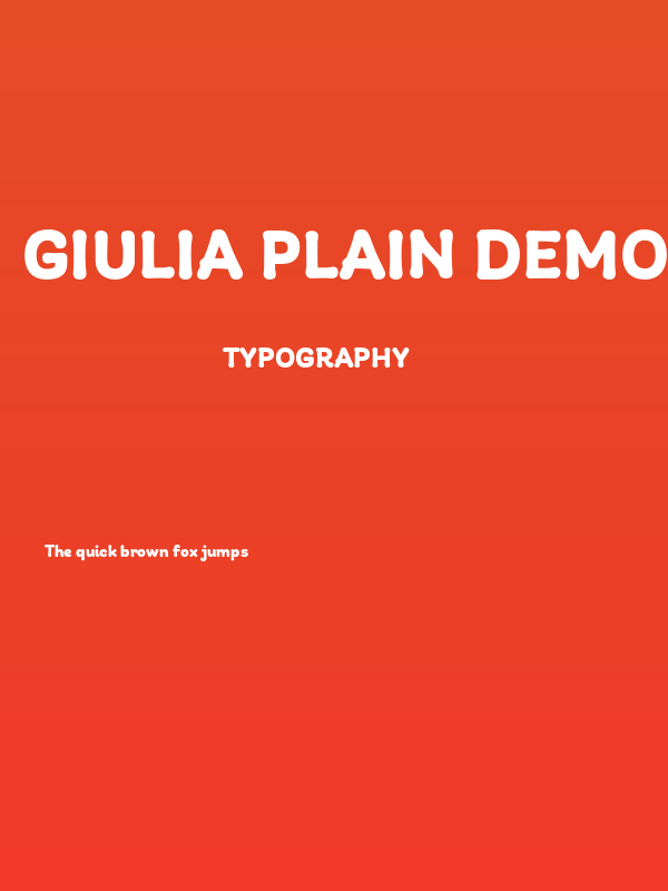 Giulia Plain DEMO Bold Poster