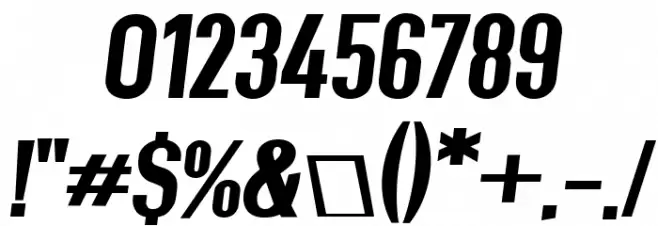 Give A Hoot Black Extended Oblique Font OTHER CHARS