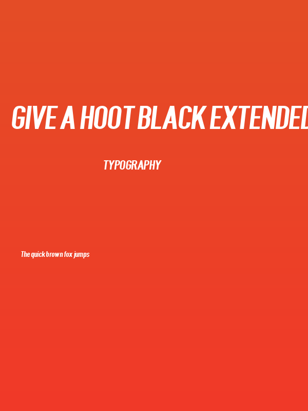 Give A Hoot Black Extended Oblique Poster