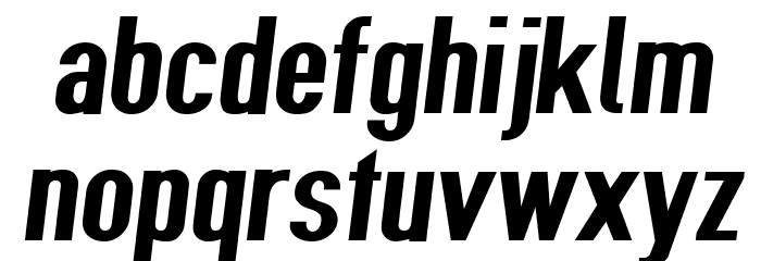 Give A Hoot Black Extended Oblique Font LOWERCASE