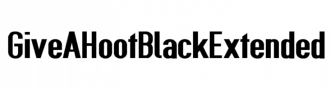 Give A Hoot Black Extended  नि: शुल्क फ़ॉन्ट्स डाउनलोड