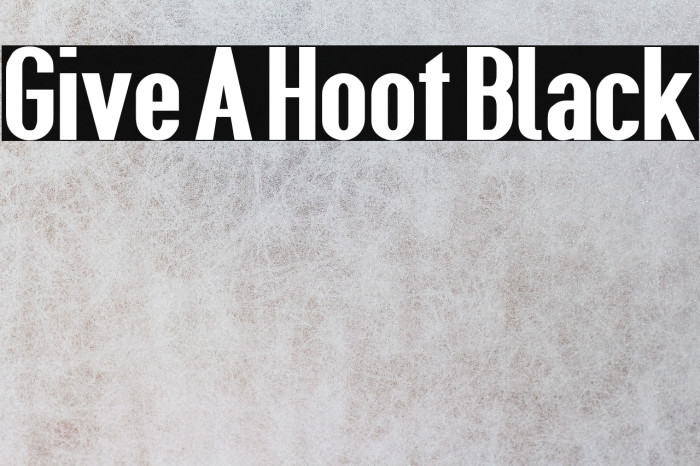 Give A Hoot Black Font examples