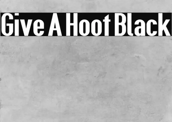 Give A Hoot Black Font examples