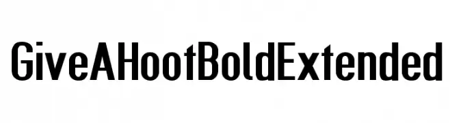 Give A Hoot Bold Extended  नि: शुल्क फ़ॉन्ट्स डाउनलोड