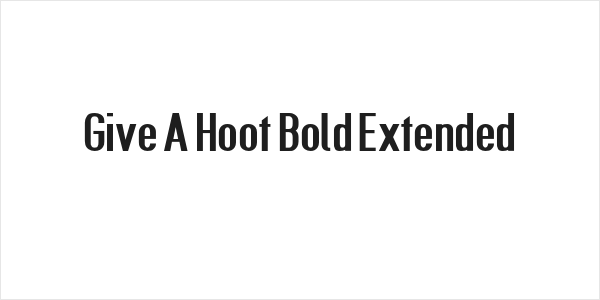 Give A Hoot Bold Extended Logo