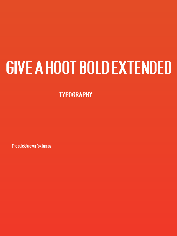 Give A Hoot Bold Extended Poster