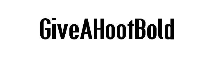 Give A Hoot Bold Font
