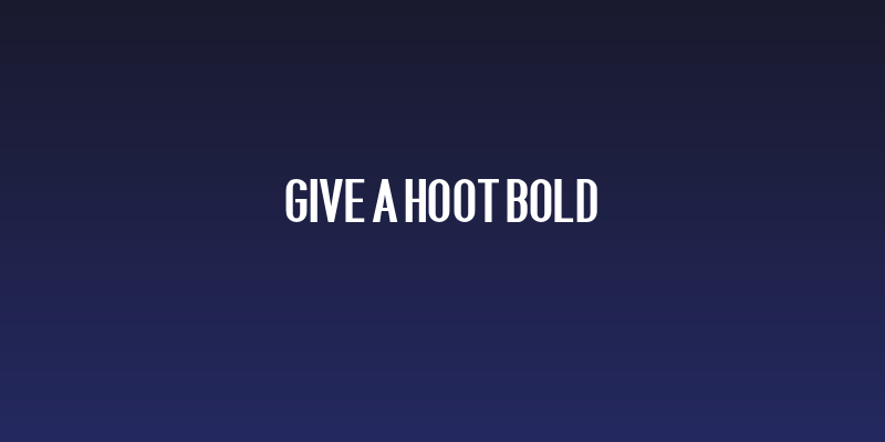 Give A Hoot Bold Social Header