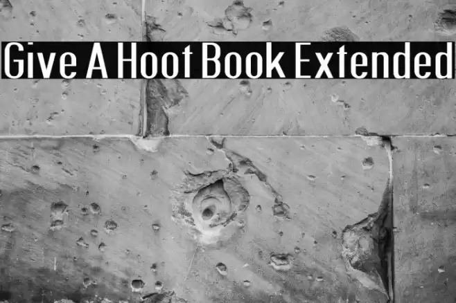 Give A Hoot Book Extended Font examples