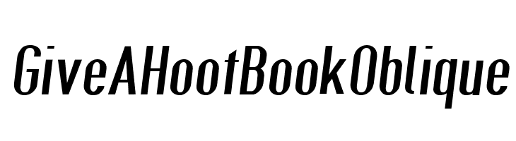 Give A Hoot Book Oblique  Descarca Fonturi Gratis