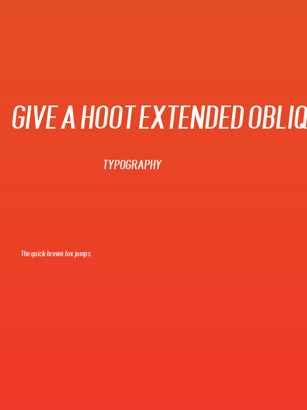 Give A Hoot Extended Oblique Poster