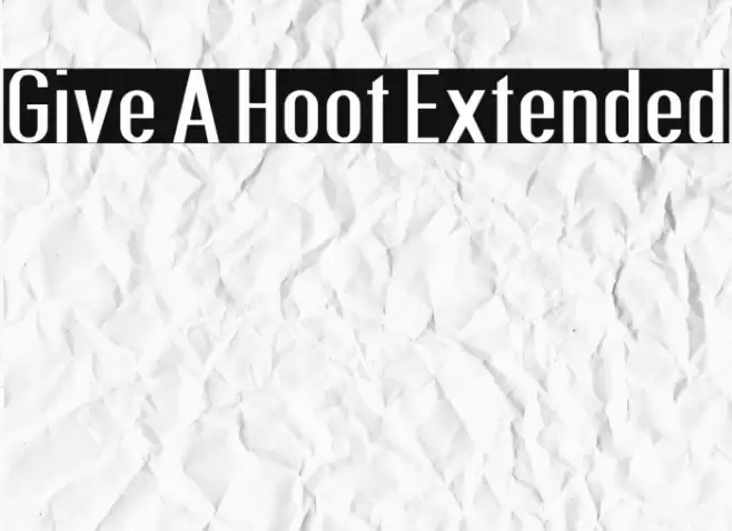 Give A Hoot Extended Font examples