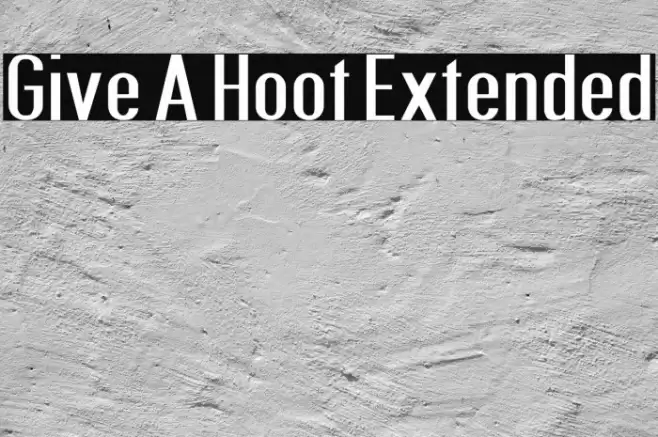 Give A Hoot Extended Font examples