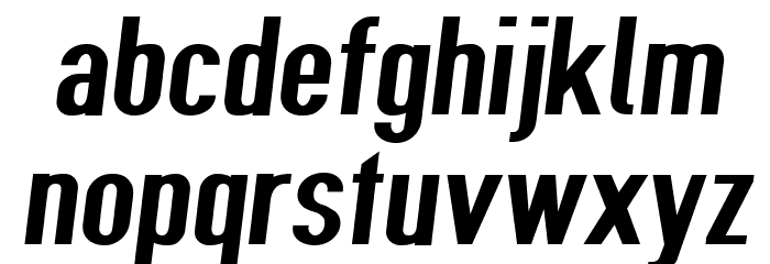 Give A Hoot ExtraBold Extended Oblique Font LOWERCASE