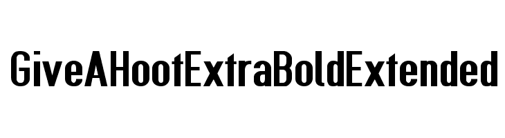 Give A Hoot ExtraBold Extended Font