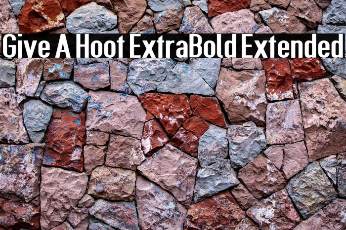 Give A Hoot ExtraBold Extended Font examples