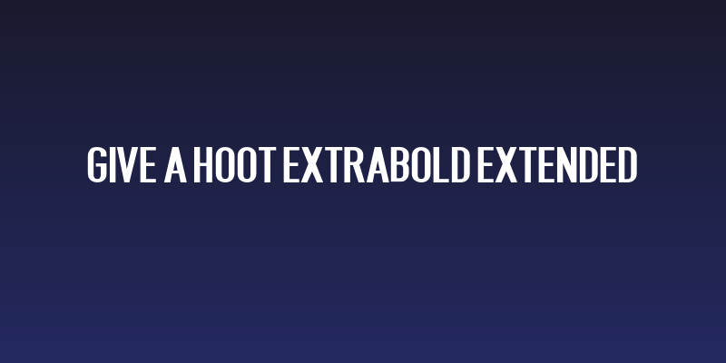 Give A Hoot ExtraBold Extended Social Header