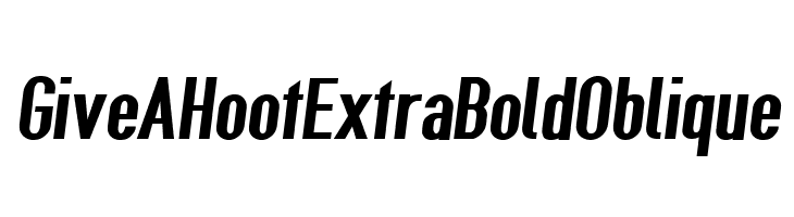 Give A Hoot ExtraBold Oblique  नि: शुल्क फ़ॉन्ट्स डाउनलोड