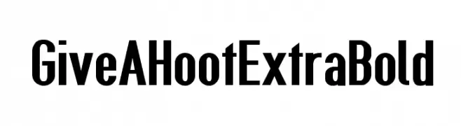 Give A Hoot ExtraBold  नि: शुल्क फ़ॉन्ट्स डाउनलोड