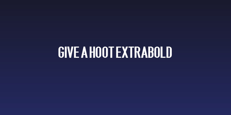 Give A Hoot ExtraBold Social Header