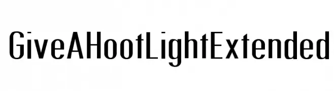 Give A Hoot Light Extended  नि: शुल्क फ़ॉन्ट्स डाउनलोड