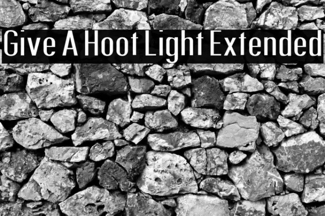 Give A Hoot Light Extended Font examples