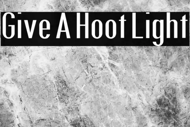 Give A Hoot Light Font examples