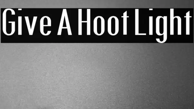 Give A Hoot Light Font examples