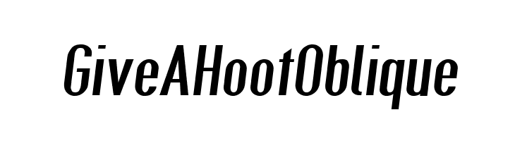 Give A Hoot Oblique  Descarca Fonturi Gratis
