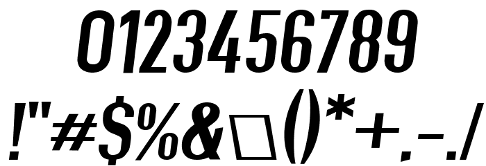 Give A Hoot Semibold Extended Oblique Font OTHER CHARS