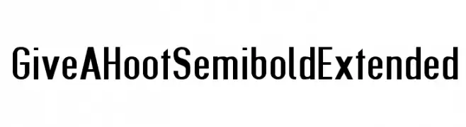 Give A Hoot Semibold Extended  नि: शुल्क फ़ॉन्ट्स डाउनलोड